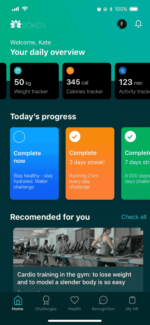 digital tracking fitness app