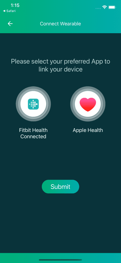 connect wearables in digital wellbeing app